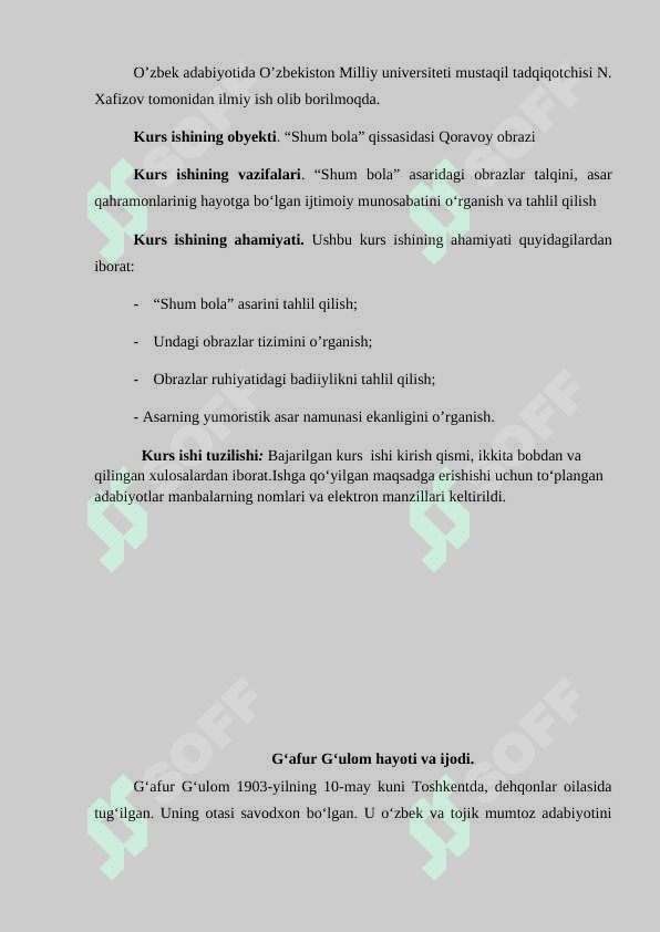 SHUM BOLA YUMORISTIK ASAR SIFATIDA 5