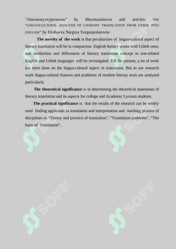 STUDIES ON LITERARY TRANSLATION AND ITS ASPECTS » 5