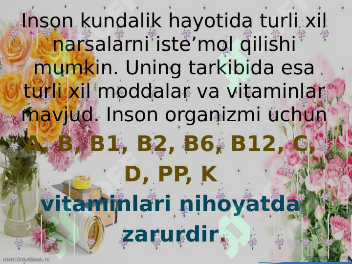 Vitaminlar va ularning organizm uchun ahamiyati 3