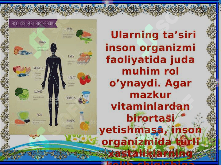 Vitaminlar va ularning organizm uchun ahamiyati 4