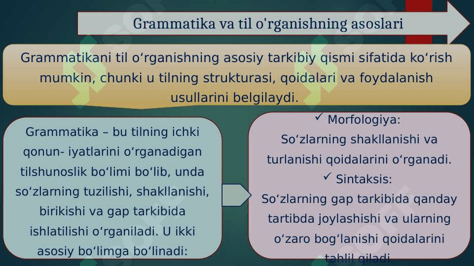 Grammatik mahorat bo'yicha til materiallarini tahlil qilish 3