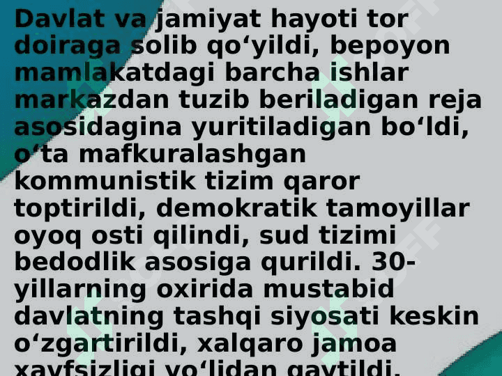 SSSR va G'arb mamlakatlari 8