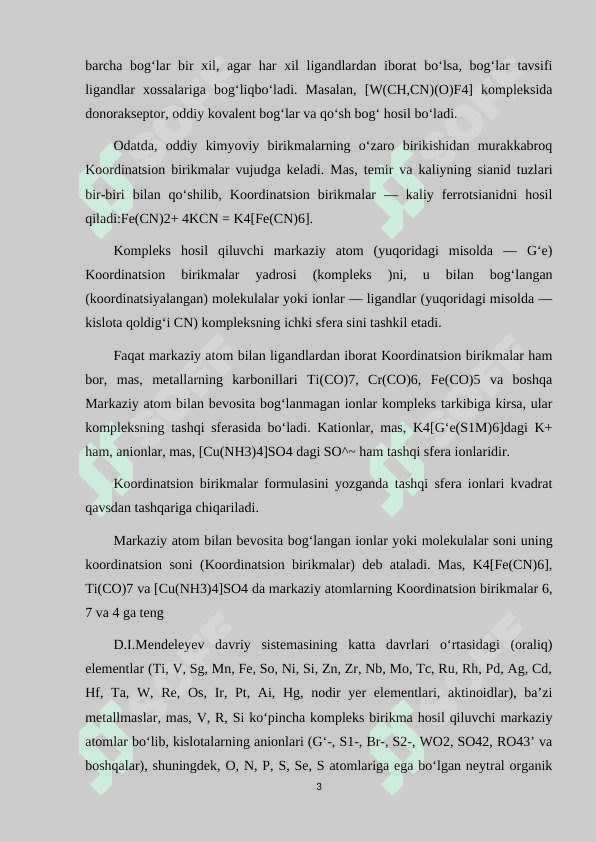 ORGANIK KOMPLEKS XOSIL QILUVCHILAR ULARNING YUTUQ VA KAMCHILIKLARI TEXNOLOGIYADA QO'LLANILISHI 3