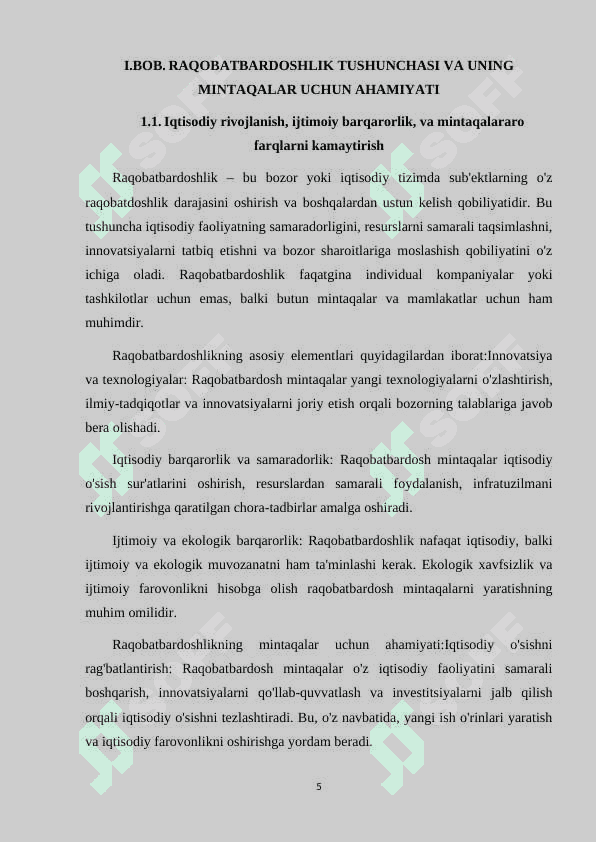 MINTAQALAR RAQOBATBARDOSHLIGINI BAHOLASH USULLARI 5