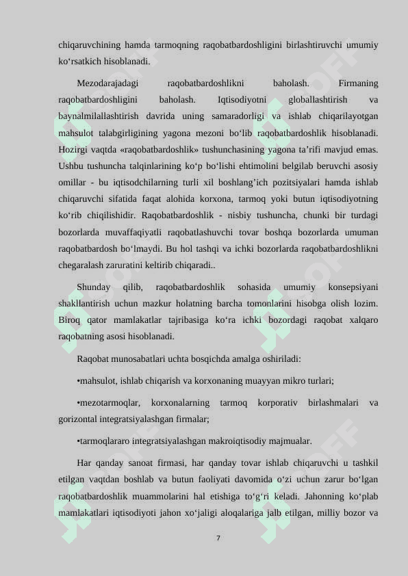 MINTAQALAR RAQOBATBARDOSHLIGINI BAHOLASH USULLARI 7