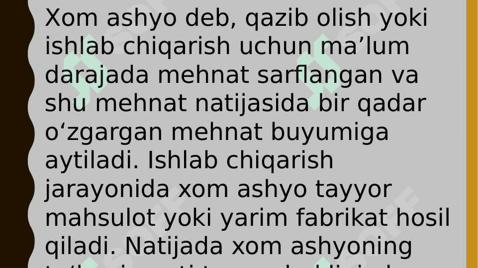 O’zbekiston xomashyosi va sanoatda ishlatilishi. Asosiy xomashyo bazasi 2