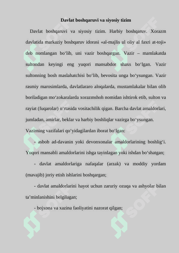 Xorazm davlati boshqaruv tizimi 3