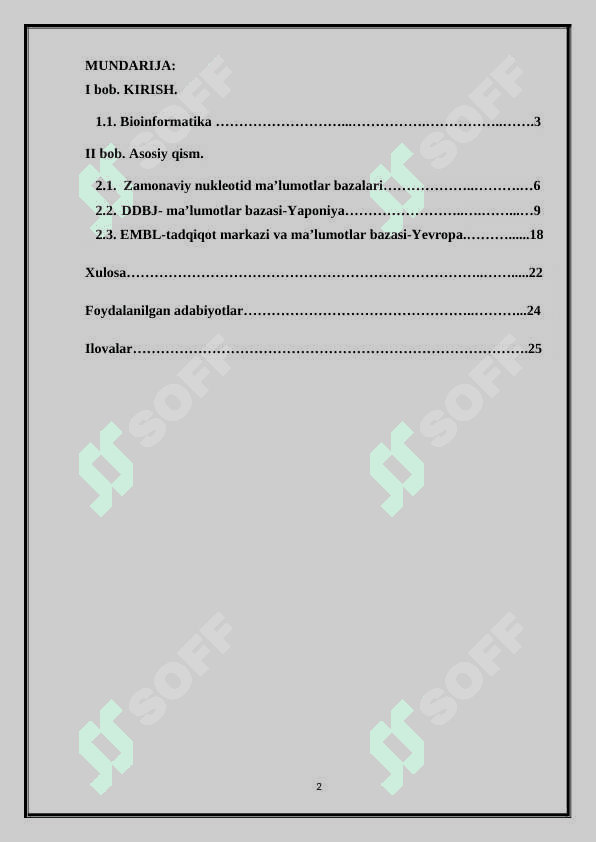 INSDC - nukleotidlarning ketma-ketligi bo'yicha xalqaro ma'lumotlar bazasi. 2