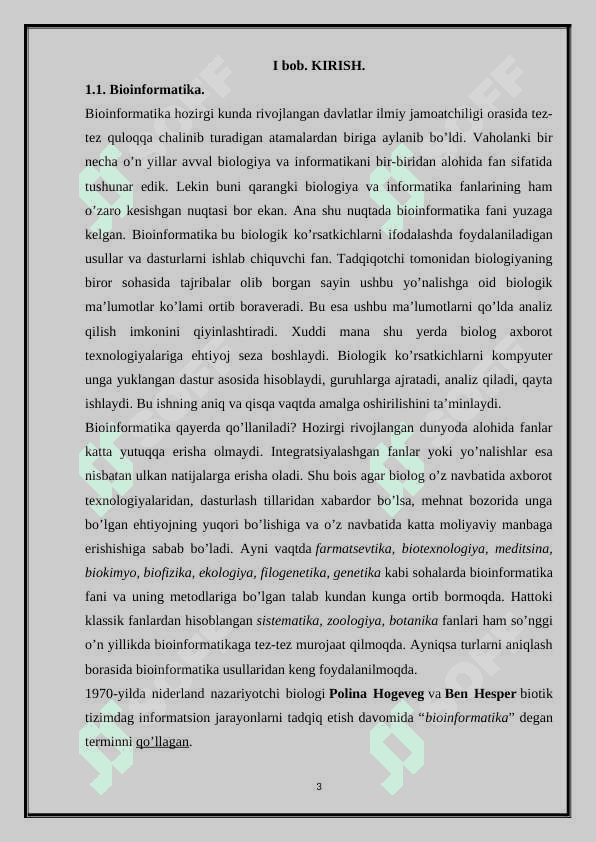 INSDC - nukleotidlarning ketma-ketligi bo'yicha xalqaro ma'lumotlar bazasi. 3