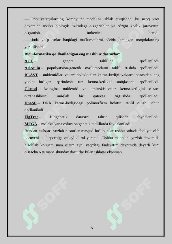 INSDC - nukleotidlarning ketma-ketligi bo'yicha xalqaro ma'lumotlar bazasi. 5