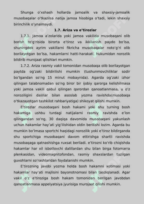 Yengil atletika bo‘yicha musobaqalarni tashkil qilish va o‘tkazish, musobaqalardagi hujjatlar va hakamlik ishi 8