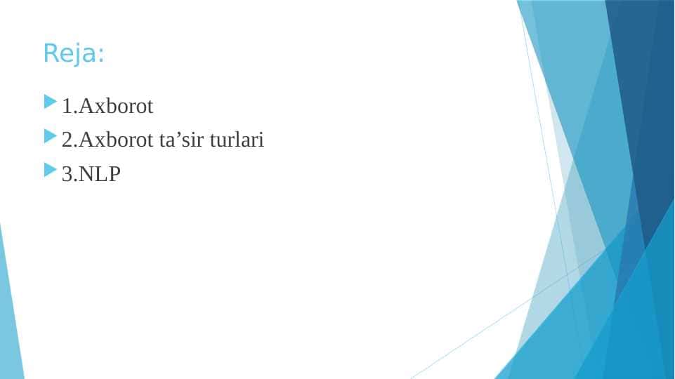 Axborot ta’sir turlari