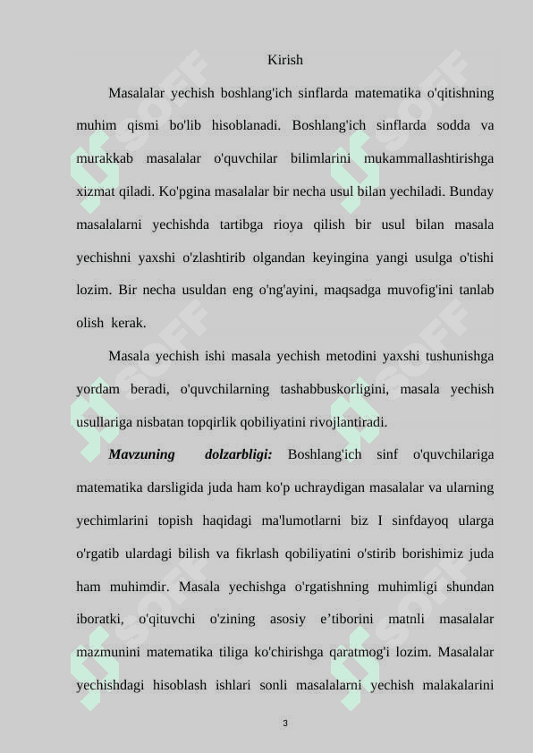 Birinchi sinfda matematikadan murakkab masala va ularni o’rganish metodikasi 3