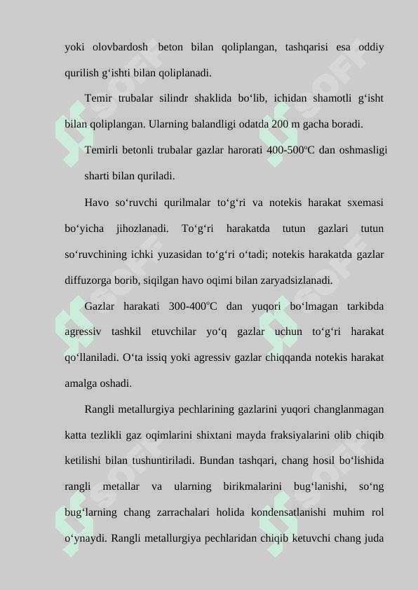 Metallurgik pechlarning gazoxod tizimi 5