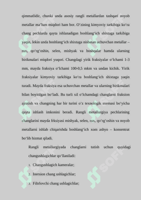 Metallurgik pechlarning gazoxod tizimi 6