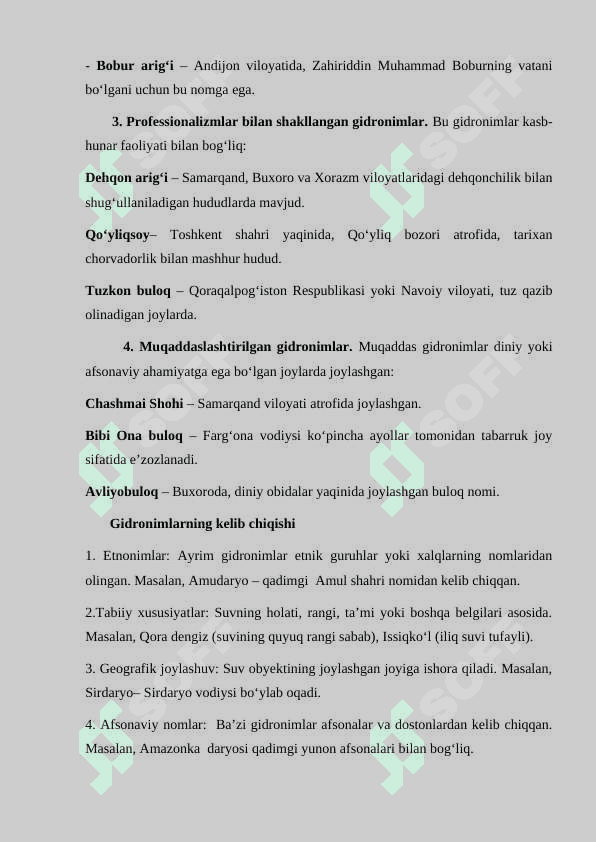 Gidronimlar 3