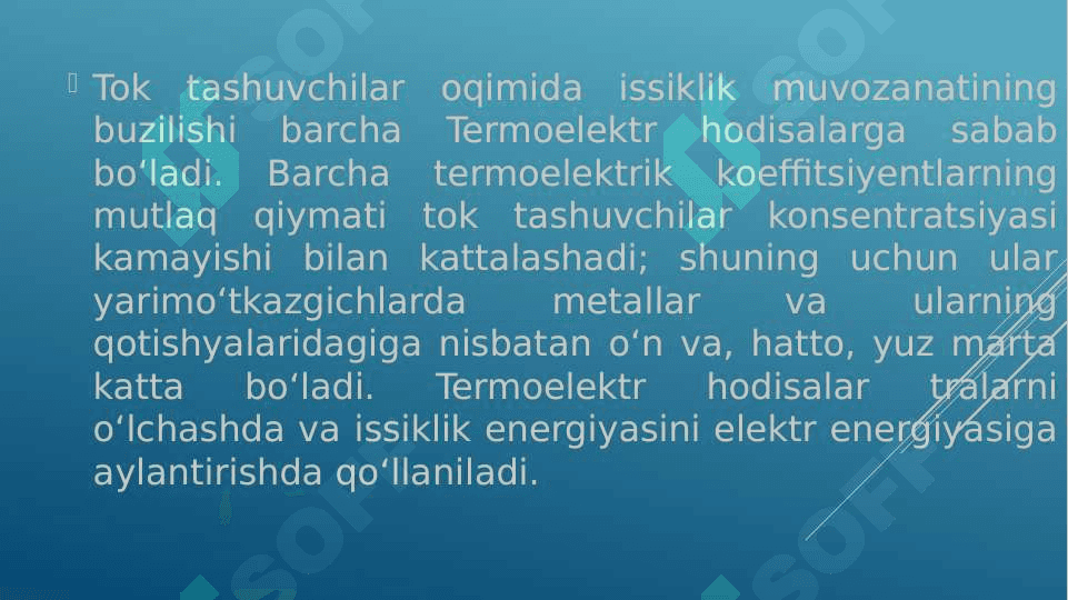 Termoelektrik hodisalar 4