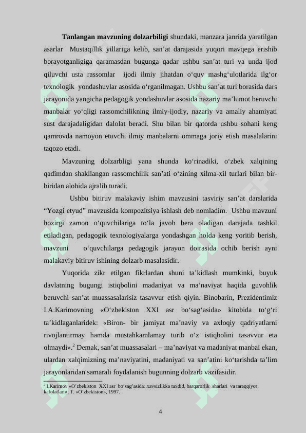 “Manzara” janrida kompozitsiya ishlashning tasviriy   san’atda tutgan o‘rni 4