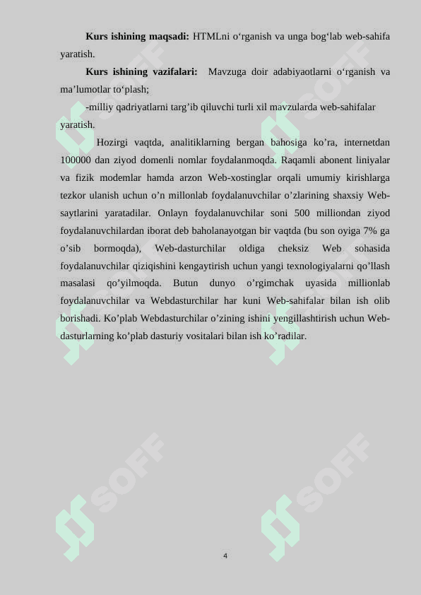 WEB-SAYITLARNI HOSIL QILUVCHI DASTURLAR HOMISITE 4
