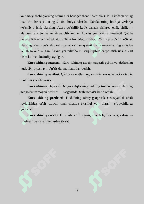 Qabila va elatlarning hududiy joylashuvi xususiyatlari hamda tabiiy geografik sharoitning ta'siri 3