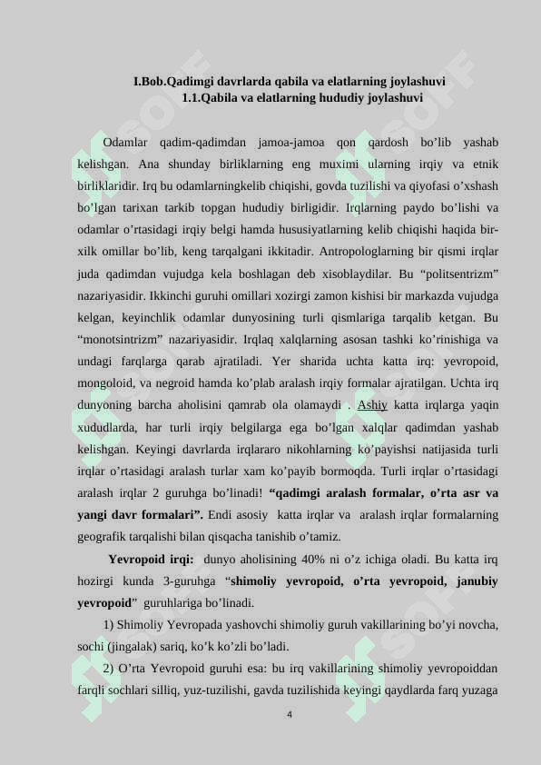 Qabila va elatlarning hududiy joylashuvi xususiyatlari hamda tabiiy geografik sharoitning ta'siri 4