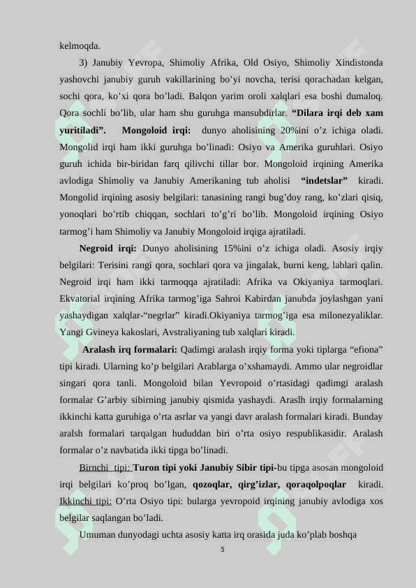 Qabila va elatlarning hududiy joylashuvi xususiyatlari hamda tabiiy geografik sharoitning ta'siri 5