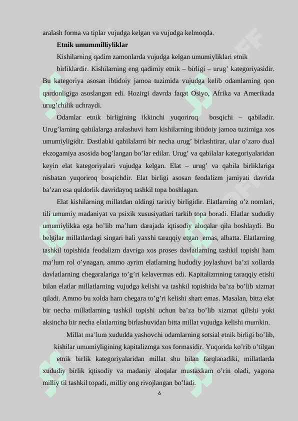 Qabila va elatlarning hududiy joylashuvi xususiyatlari hamda tabiiy geografik sharoitning ta'siri 6