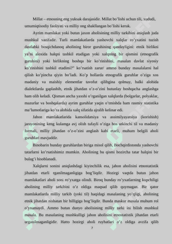 Qabila va elatlarning hududiy joylashuvi xususiyatlari hamda tabiiy geografik sharoitning ta'siri 7