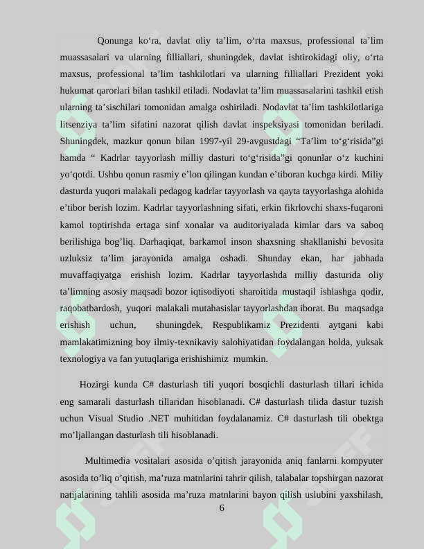 Ro’yxatlarni massivlar va ko’rsatgichlar vositasida yaratish 6