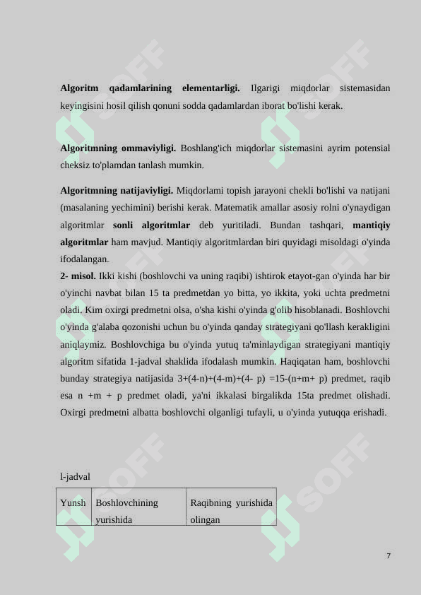 Chorch tezisi 7