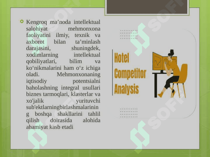 Mehmonxonaning iqtisodiy barqarorligini baholash va tahlil qilish yo‘llari 6