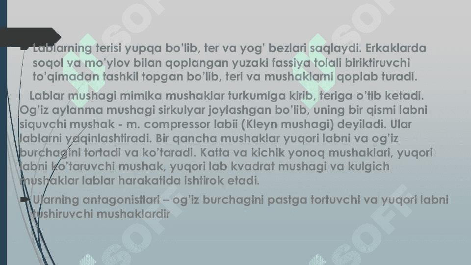 Og'iz sohasi klinik anatomiyasi 4
