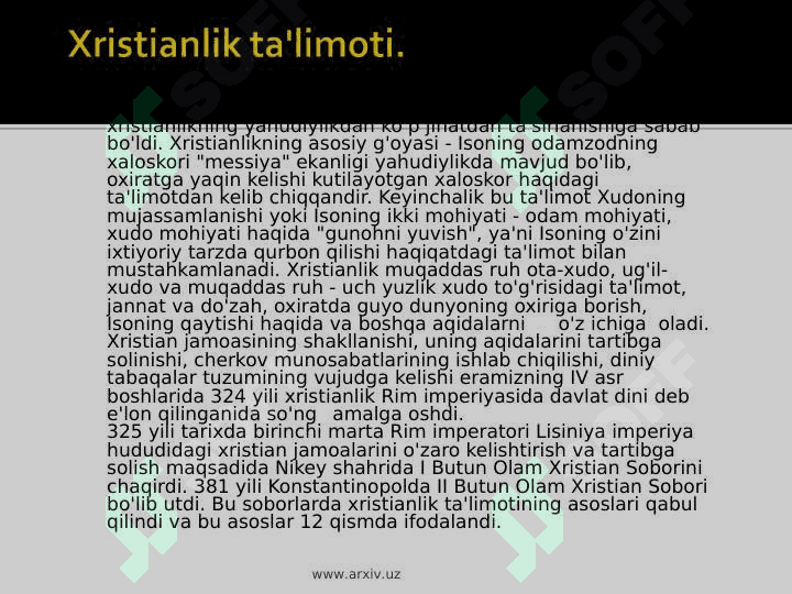 Xristianlik vujudga kelishi 4