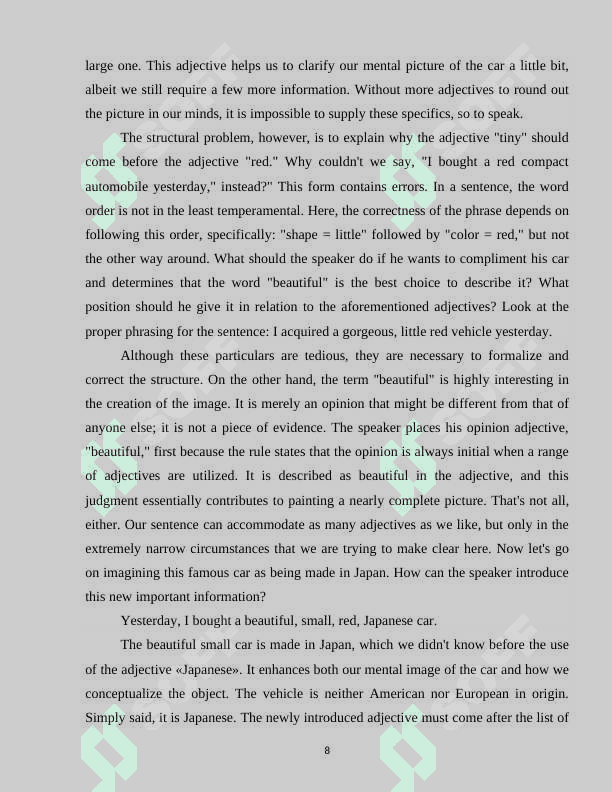 Comparative analysis of adjectives in English and Uzbek 8