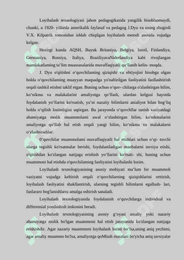Biologiyani o‘qitishda loyihalash texnologiyasi 4