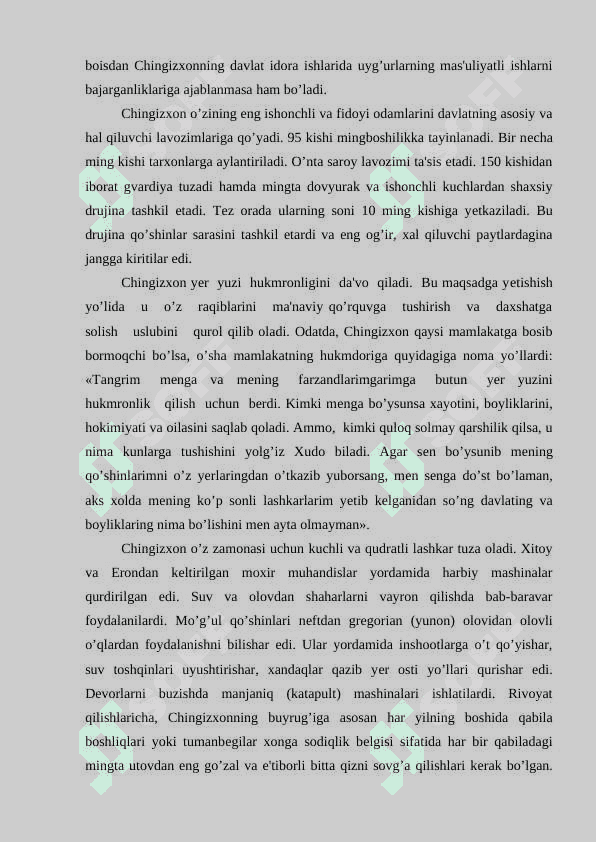 Movorunnahr, Xorazm va Husononni Mog'ullar tomonidan bosib olinshi 5