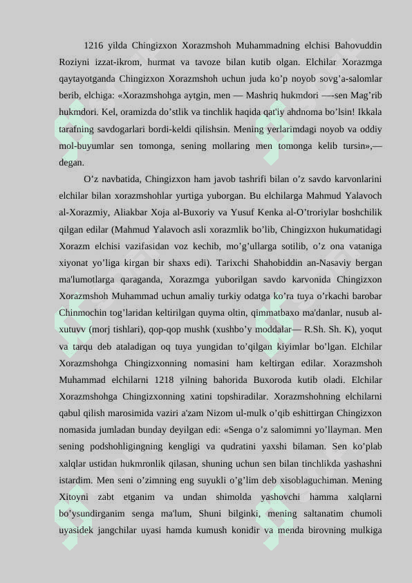 Movorunnahr, Xorazm va Husononni Mog'ullar tomonidan bosib olinshi 8