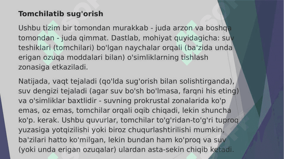 Sug’orishning zamonaviy usullari 4