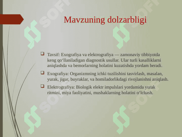 Exografiya va elektrografiya usullarini fizik asoslari. Exografiya va elektrografiya 3