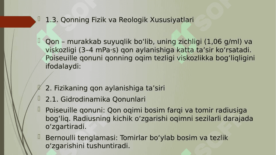 QON AYLANISH SISTEMASINING FIZIK ASOSLAR 8