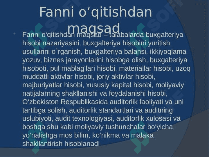 Buxgalteriya hisobining predmeti  va tamoyillari 3