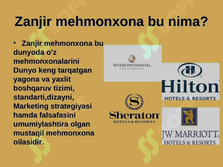 Zanjirli mehmonxonalar brendingi 4