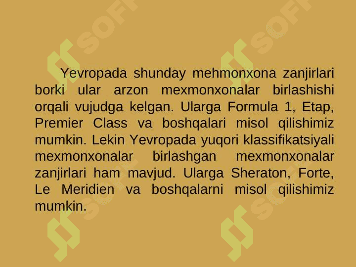 Zanjirli mehmonxonalar brendingi 8
