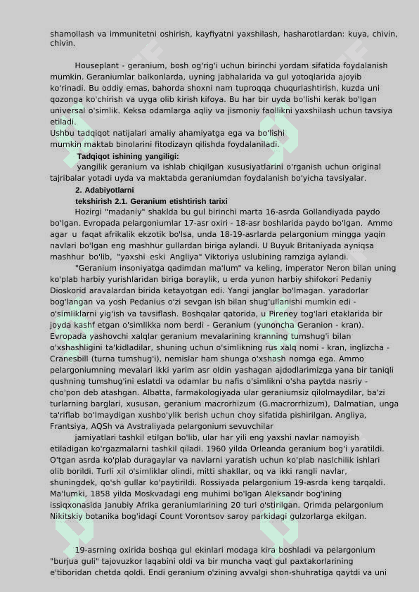 geran o'simligi haqida 3