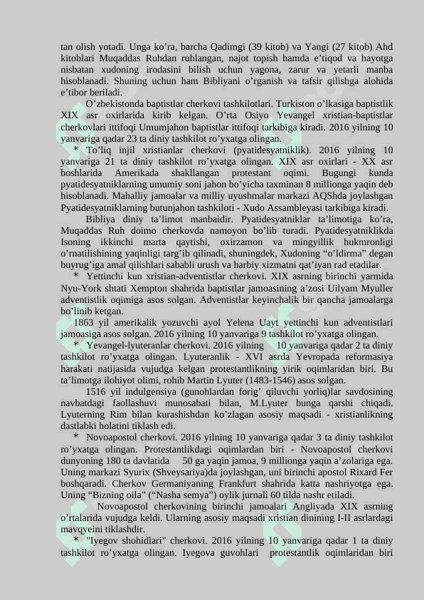 O‘zbekistonda faoliyat yurituvchi diniy tashkilotlar 3