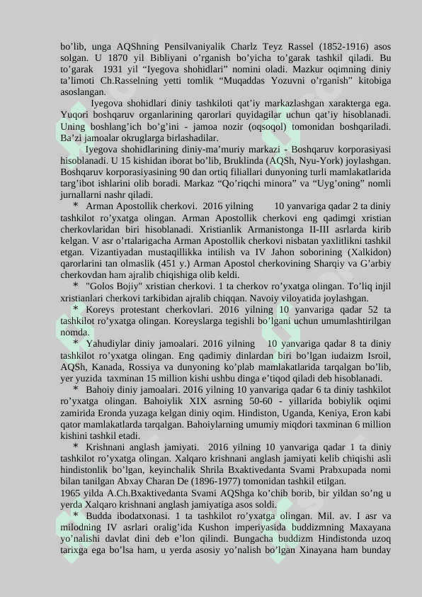 O‘zbekistonda faoliyat yurituvchi diniy tashkilotlar 4