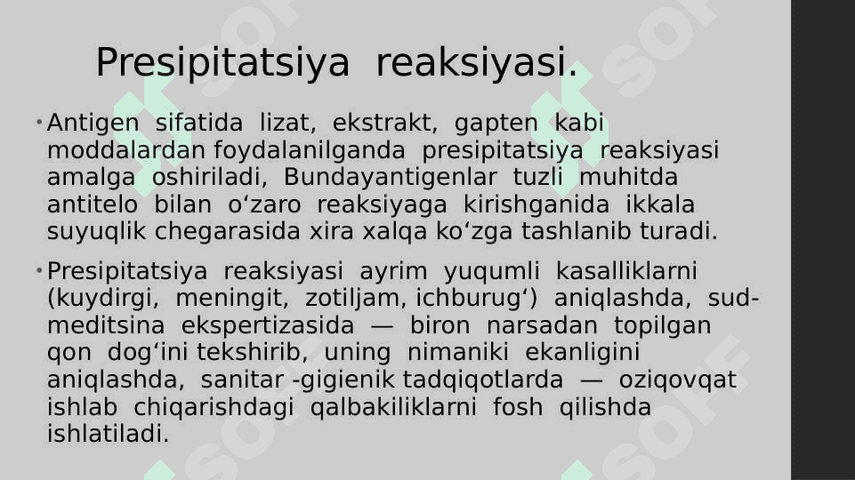 Serologik reaksiyalar. PR , IFA , baktekrioliz reaksiya 3
