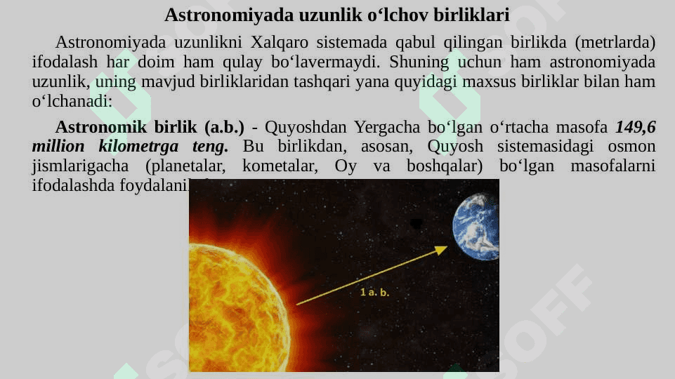 ASTRONOMIYADA UZUNLIK O‘LCHOV BIRLIKLARI VA KEPLER QONUNLARI 3