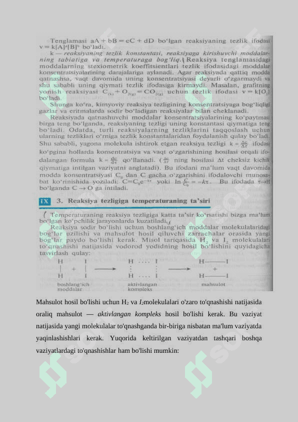 Reaksiya tezligi va unga ta’sir etuvchi omillar 4