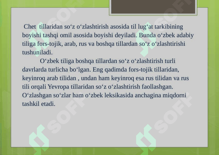 SO'ZLARNING BOYIB BORISH MANBALARI (SOHAGA YANGI KIRIB KELGAN SO’ZLAR ASOSIDA) 4